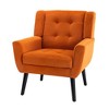 Sapphtopaz Accent Chair Wood Chair for Bedroom Comfy Chairs Modern Armchair Accent Chairs for Living Room, Bedroom, Nursery - 4 of 4