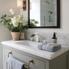 Cobbe Waterfall Bathroom sink Faucet for Vanity 3-Hole Installation 2-Handle Faucet with Pop-Up Drain Brushed Nickel - 2 of 4