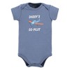 Hudson Baby Cotton Bodysuits Set, Fly High - 3 of 4