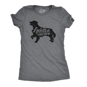 Womens Golden Mom T Shirt Cute Dog Lover Retriever Tee - Crazy Dog Women's T Shirt - 1 of 4
