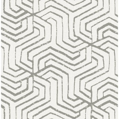 NuWallpaper Gray Farrow Peel and Stick Wallpaper: Removable Abstract PVC for Kitchen & Kids, 30.75 Sq Ft Coverage
