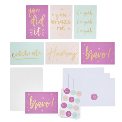 Paper Junkie 48 Pack Congratulations Greeting Cards with Envelopes for Graduation, Wedding, 4 x 6 In