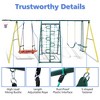 RUVALINO Playground Swings for Outdoor Swing Set, Children Outdoor Playset Place, Suitable for Garden, Courtyard, Multicolored,162”*71”*80" - 4 of 4