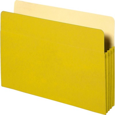 Business Source Accordion Pocket 3-1/2" Exp 11-3/4"x9-1/2" Yellow 26553