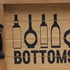 HomeRoots 16" Natural And Black Bottoms Up Serving Tray With Handles And LED Lights - 4 of 4