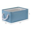Unique Bargains Fabric Collapsible Sturdy Spacious Storage Bins 3 Pcs - 4 of 4