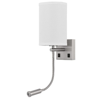 Cal Lakewood - 1 Light Wall Mount with Reading Lamp in Modern Style-23.5 Inches Tall and 6 Inches Wide