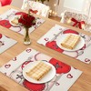 REGALWOVEN Love Hearts Placemats Set of 6, Happy Valentine's Day Dining Table Place Mats, Wedding Anniversary Holiday Decor - 2 of 4