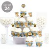 Big Dot of Happiness Baby Boy Teddy Bear - Cupcake Decoration - Baby Shower Cupcake Wrappers and Treat Picks Kit - Set of 24 - 2 of 4