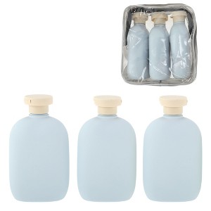 Unique Bargains Refillable Flip Cap Travel Container Set 260ml 3 Pcs - 1 of 4