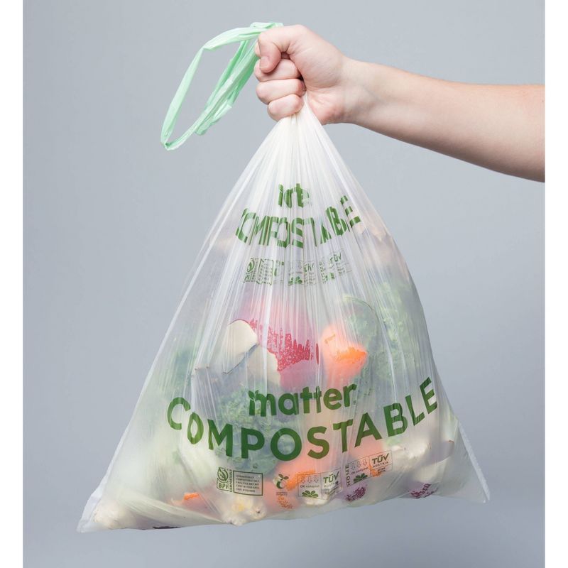 Matter Compostable Small Kitchen Scrap Trash Bags - 3 Gallon/25ct, 5 of 6