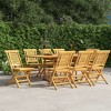 vidaXL Folding Garden Chair Set of 8 Teak Solid teak wood Medium - 2 of 4