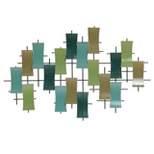 LuxenHome Multi-Color Metal Abstract Geometric Wall Decor.