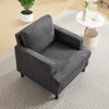 Modern Living Room Chairs With Breathable Linen Fabric, Soft & Upholstered Arm Chair, Sofa Chair With Solid Wood Legs, Accent Chairs for Bedroom - 4 of 4