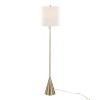 Cone 64" Contemporary Metal Floor Lamp in Gold Metal with White Linen Shade from Grandview Gallery by LumiSource - 2 of 4