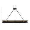 Toltec Lighting Belmont 10 - Light Island Pendant Light in  Matte Black/Wood Grain - 2 of 2