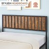 Bed Frame with Headboard, Metal Platform Bed Frame with 14 Heavy Duty Steel Slats, Under Bed Storage, No Box Spring Needed, Brown - 4 of 4