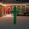 Northlight 7' Pre-Lit Artificial Pine Christmas Cross - Warm White LED Lights - image 2 of 4