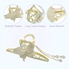 Unique Bargains Women's Pearl Long Tassel Metal Cute Butterfly Hair Claws Gold Tone 4.33"x1.57"x2.17" 1Pc - 3 of 4