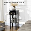Okak Vintage 2-Tier Side Table with Drawer and Metal Handle, Narrow End Table with Bottom Shelf, Accent Table for Sofa Side, Living Room - 3 of 4