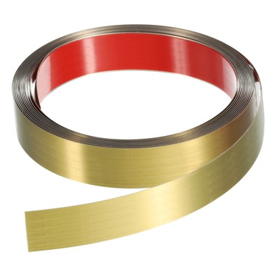 Unique Bargains Self-Adhesive Stainless Steel Mirror Finish Peel and Stick Wall Trim