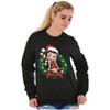 Betty Boop Christmas Santa Wreath Women Crewneck Sweatshirt Brisco Brands - 3 of 4