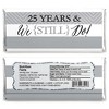 Big Dot of Happiness We Still Do - 25th Wedding Anniversary Party - Candy Bar Wrappers Party Favors - Set of 24 - 2 of 4