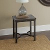 Rustic Square End Table - Aged Butcher Block Style Surface, Dark Iron Legs, Distressed Finish - Blend with Any D¨¦cor - 3 of 4