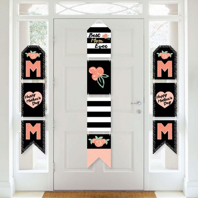 Big Dot of Happiness Best Mom Ever - Hanging Vertical Paper Door Banners - Mother's Day Party Wall Decoration Kit - Indoor Door Decor