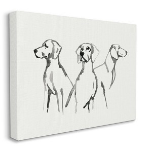 Stupell Industries Trio of Dogs Minimal Black Grey Pet Sketch - 1 of 4