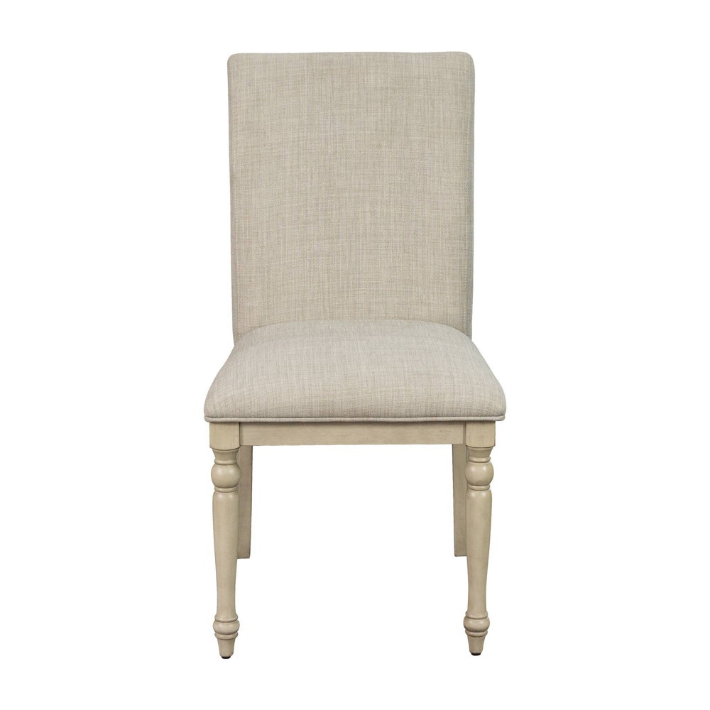 Photos - Chair Martha Stewart Set of 2 Fiona Upholstered Dining : Solid Wood Frame, Polyester - Ma 