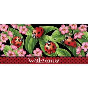 Briarwood Lane Spring Ladybugs on Leaves Mini Mat 22x10 Indoor Outdoor For Spring Doormat - 1 of 3