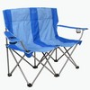 Kamp-Rite KAMPCC356 Outdoor Camping Furniture Beach Patio Sports 2 Person Double Folding Lawn Chair with Cup Holders, Blue (2 Pack) - image 2 of 4