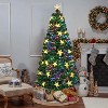SeaCamel 6&7FT Color Changing Fiber Optic Christmas Tree - Pre-Lit with Large Star Topper, Full Spruce Artificial Tree w/ Metal Stand - 2 of 4