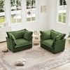 2-Piece Corduroy Armchair Set with Deep Seats - 3 of 4