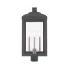 Livex Lighting Nyack 3 - Light Post Light in  Scandinavian Gray - 3 of 4
