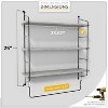 Sorbus 3-Tier Wooden Floating Shelves with Metal Brackets - Storage for Towels, Over the Toilet, Bathroom Accessories & More - 3 of 4