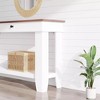 59 Inch Long Console Table, Farmhouse Entryway Table with 2 Drawers and Open Storage Shelf, Hallway, Living Room Office - 4 of 4