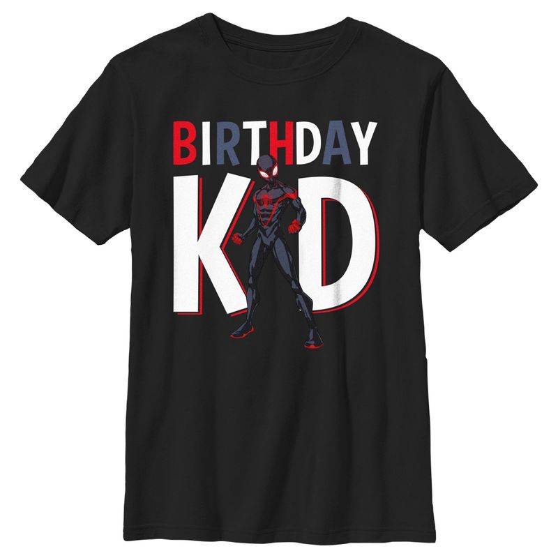 Boy's Marvel Birthday Kid Superhero T-Shirt, 1 of 6