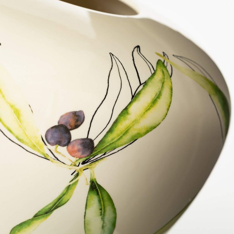 Sullivans 10" Ceramic Olive Print Table Vase, 2 of 4