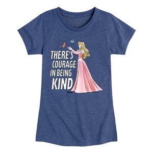 Girls' - Disney - Courage In Being Kind Fitted Short Sleeve Graphic T-Shirt - 1 of 4
