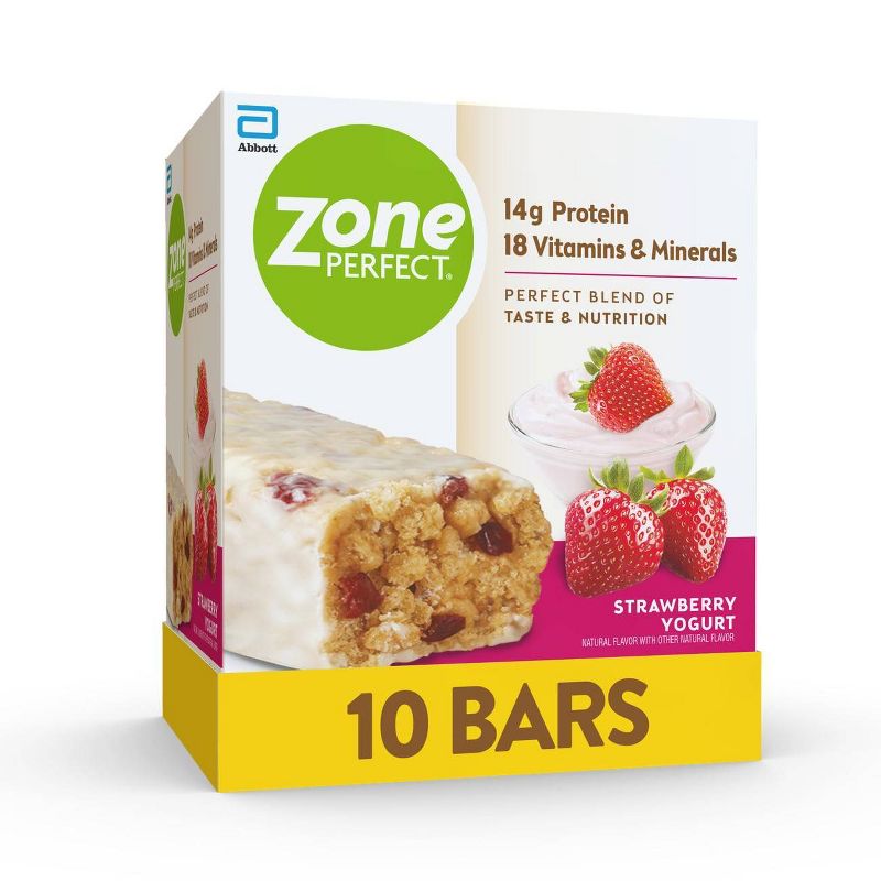 Zone Perfect Strawberry Yogurt Nutrition Bars - 10pk/15.8oz, 1 of 9