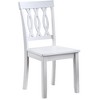 Solid Wood Side Chair (Set of 2) with Shaped Seat, Twist Tie Back Design, Compatible with Naples Dropleat Table - 2 of 4