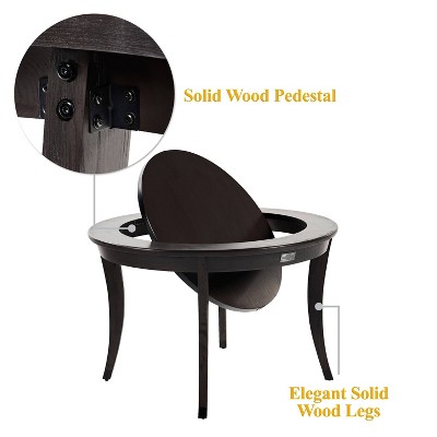 48-Inch Onyx Round Wood and Felt Poker Table