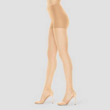 Hanes Premium Women's Silky Sheer Control Top Pantyhose - Off Black S :  Target