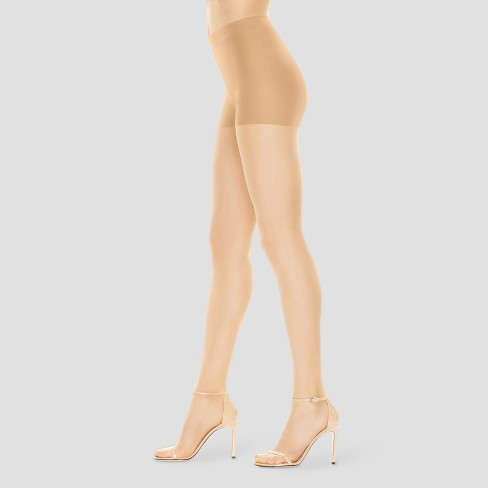 Hanes Premium Women's Perfect Nudes Control Top Silky Ultra Sheer Pantyhose  - Buff 3X/4X