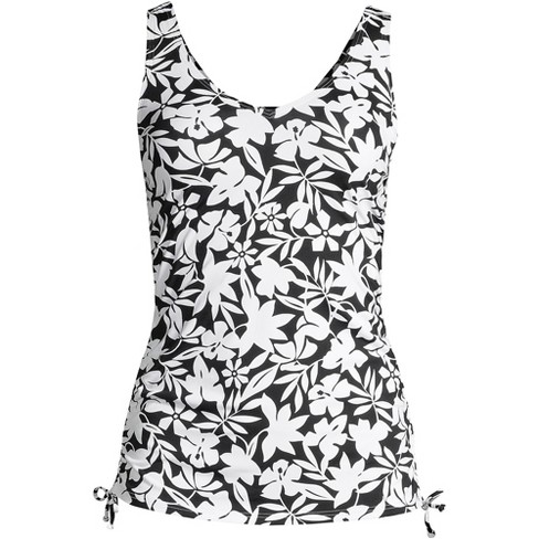 Lands' End Women's Ddd-Cup Adjustable V-neck Underwire Tankini Swimsuit Top  Strap