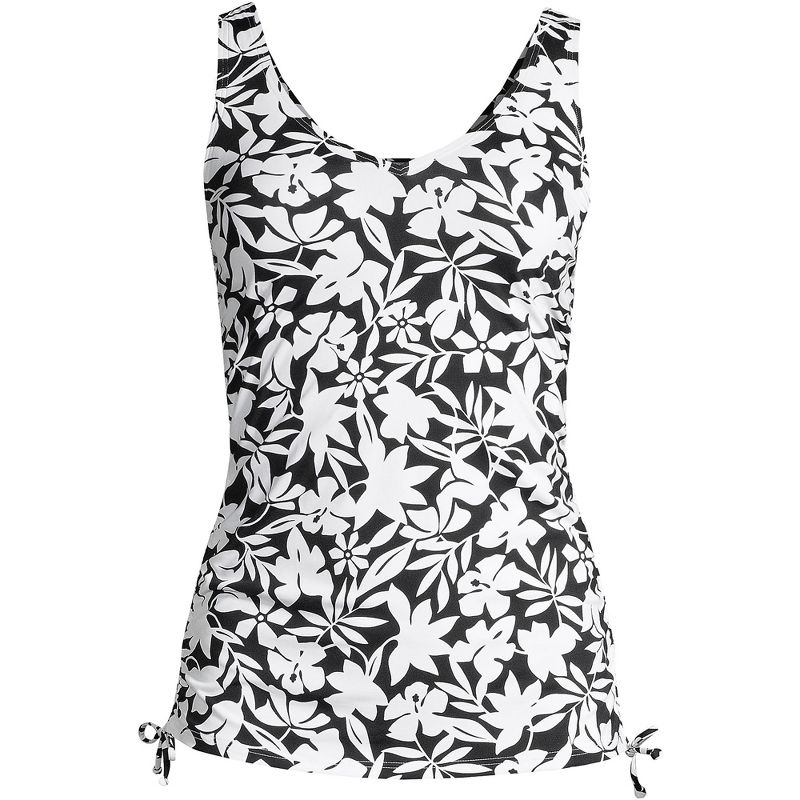 Lands' End Chlorine Resistant Underwire Tankini Swimsuit Top, 3 of 6