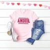 Simply Sage Market Women's Amour Distressed Checkered Short Sleeve Graphic Tee - 3 of 4