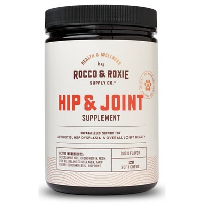 Rocco & Roxie Hip and Joint Arthritis Supplement with Glucosamine Chondroitin for Dogs - Natural - 120ct